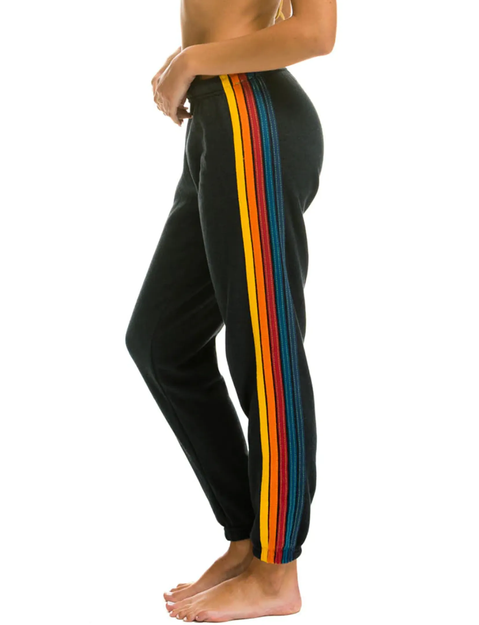 5 Stripe Sweatpants, Charcoal/Multi TouchscreenCompatiblePockets