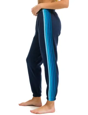 5 Stripe Sweatpants, Navy/Blue Slim Wear Design