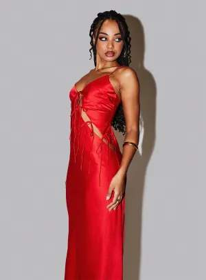 Chic Appeal About A Girl Maxi Dress Red
