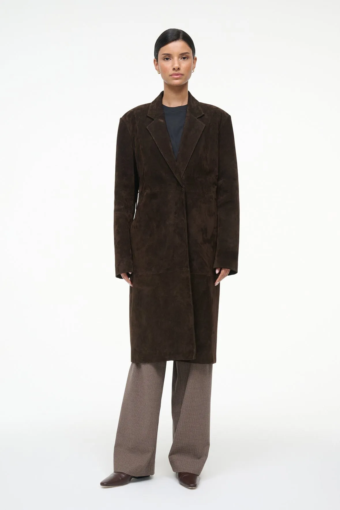 Functional Zip Detail SABINE SUEDE JACKET | ESPRESSO