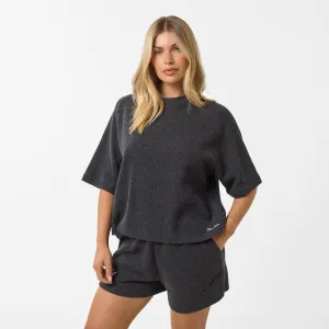 Soft Knit Twinset | Charcoal ShrinkageFree Fabric Multi-Purpose Wear