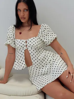 Relaxed Vibes Ultra Comfort Adios Linen Blend Skort Cream/Black