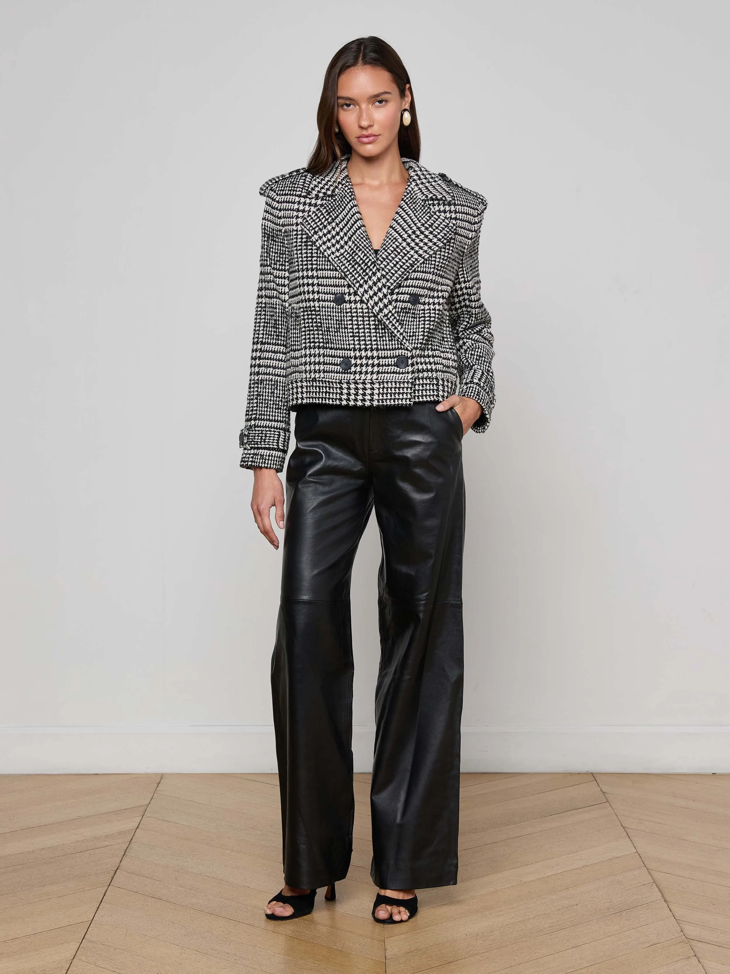 Hidden Storage Compartment Flexible Cuffs Xoey Cropped Trench Coat