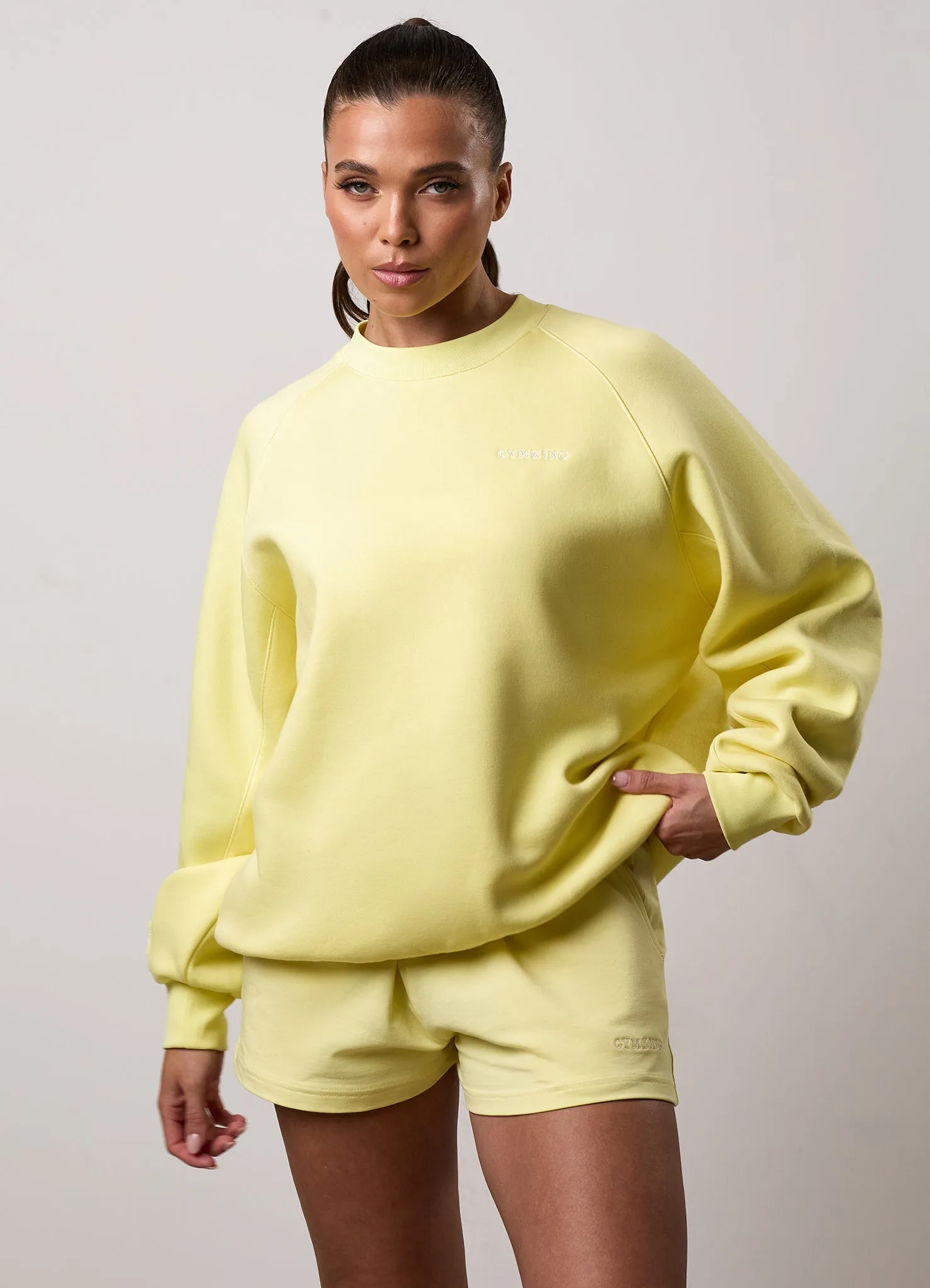Gym King 365 Raglan Sleeve Crew - Sherbet Lemon Anti-pilling