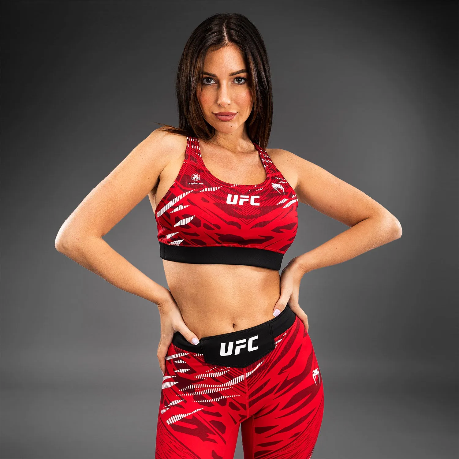 Adjustable Hook Closure Low-intensity workouts UFC Fusion by Venum Authentic Fight Night Women??s Sports Bra - Red