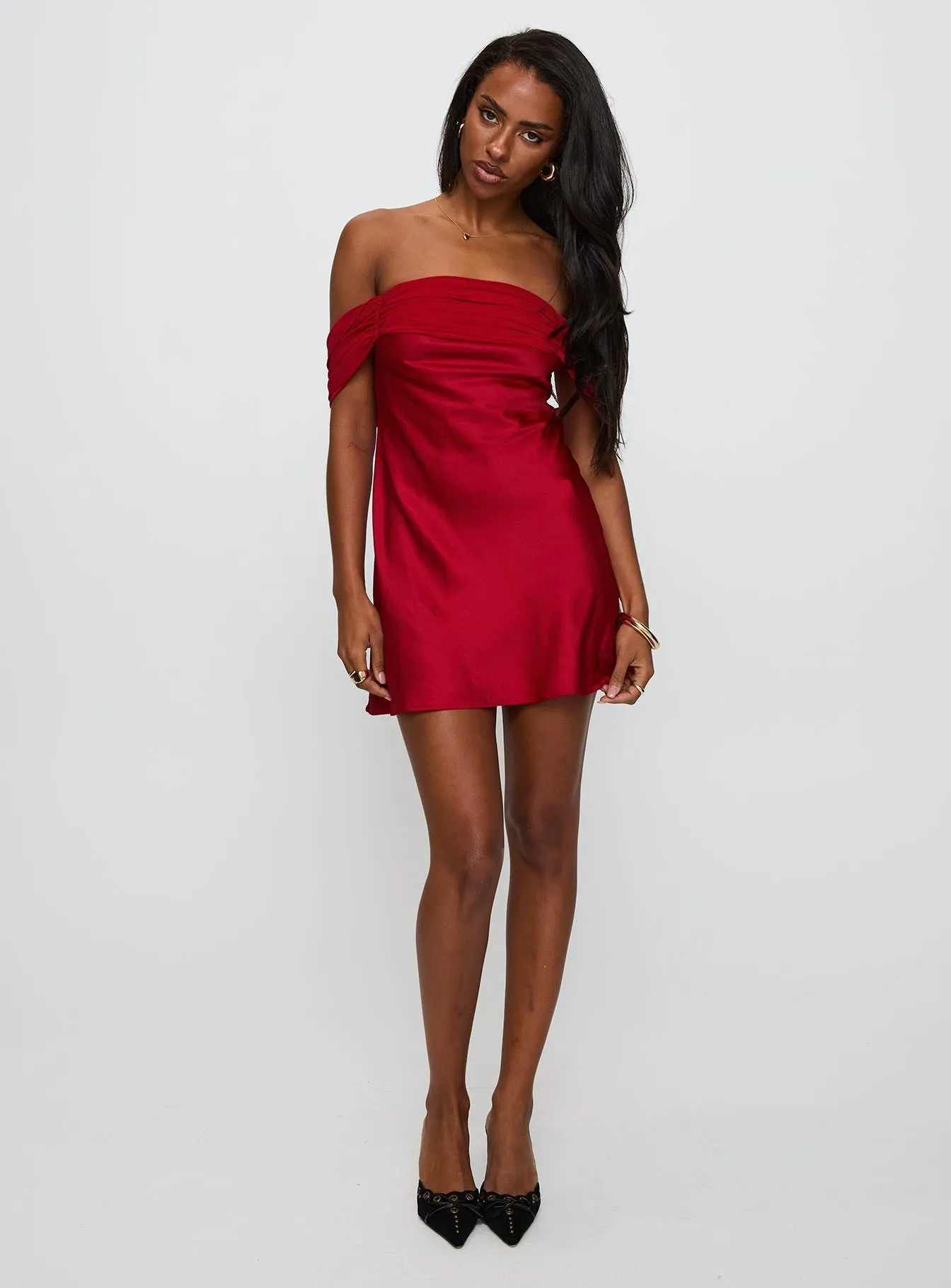 Adoration Mini Dress Red Minimalist Design