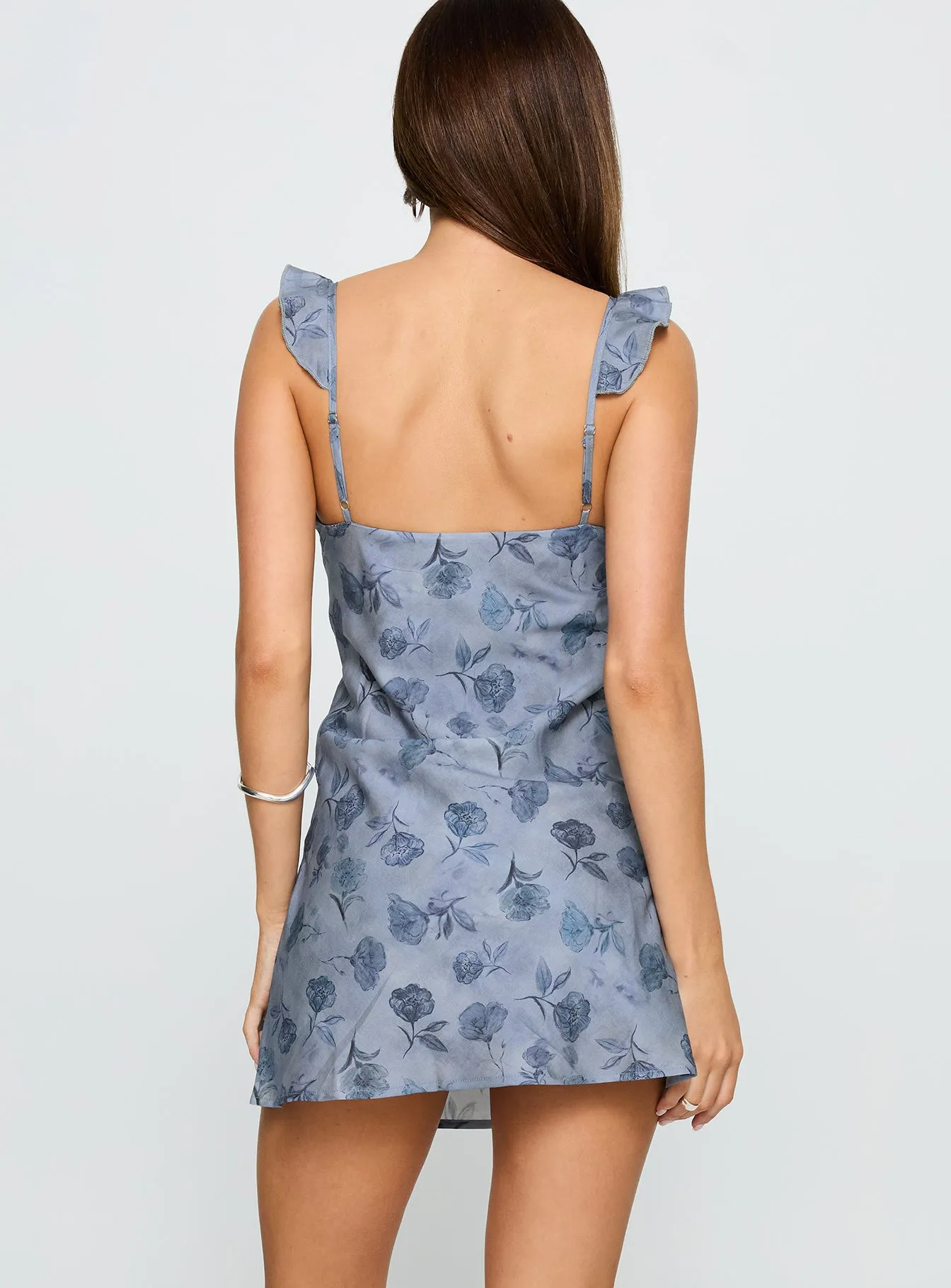 Age Of Innocence Mini Dress Blue Multi Evening Motion