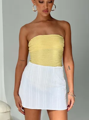 Mavie Mini Skirt White Eco Friendly