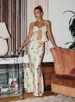 Alegria Maxi Skirt Floral Signature Line