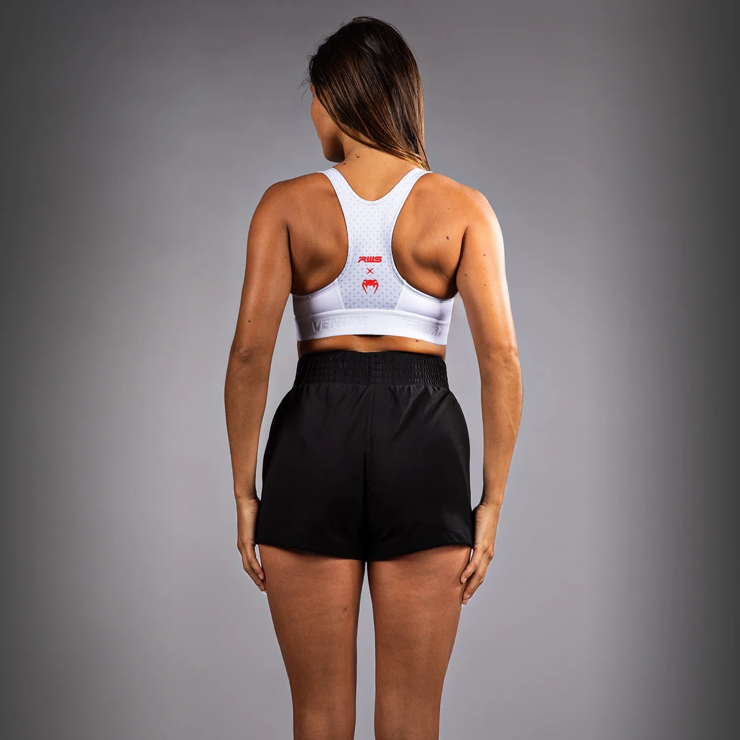 Venum x RWS 2.0 Women??s Sports Bra - White/Red Soft Cup Comfortable fit