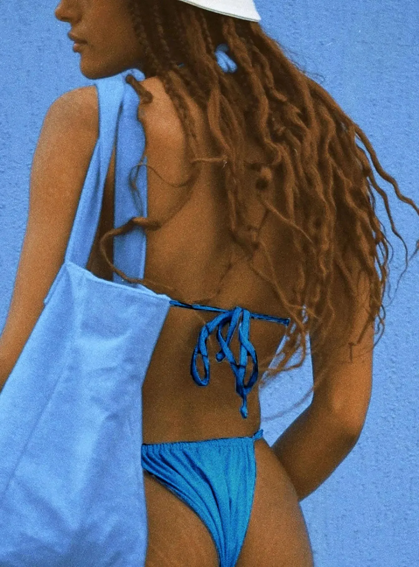 Hydrophobic Lining Double Stitched Serene Bikini Top Blue