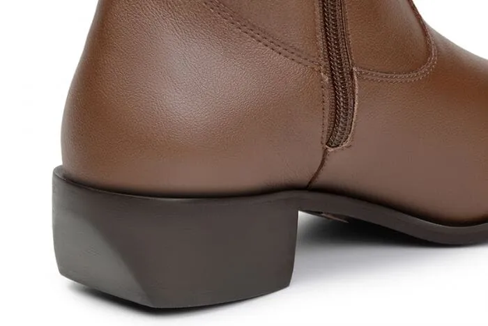 Padded Interior Hiking Trails 'Carlotta' women's pull-on boot by Ahimsa - cognac