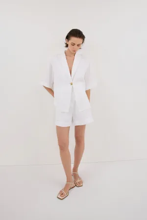 ALONDRA WHITE LINEN SHORT Warm Day