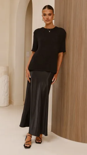 Home Trend Amara Knit Top - Black