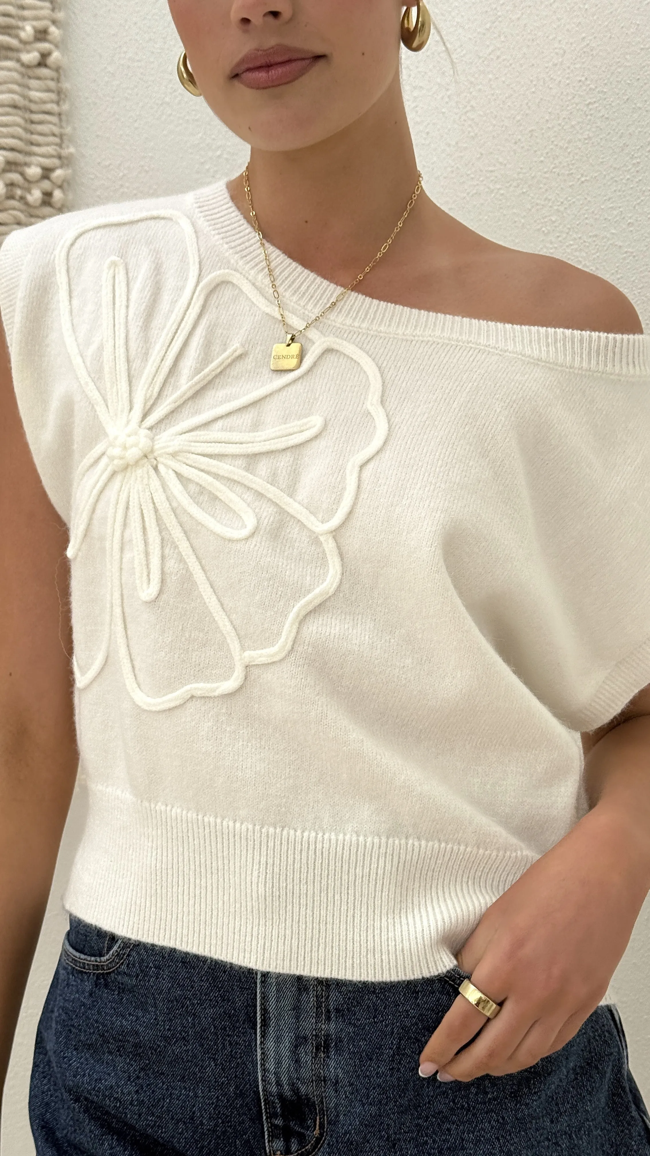 Everyday Neutral Circular Knit Technology Amity Top - White