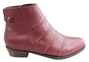 Ankle Coverage Andacco Avenue Womens Leather Comfortable Ankle Boots Made In Brazil
