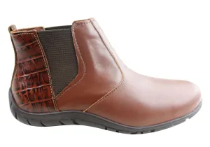 Protective Finish Windy Weather Andacco Civic Womens Leather Comfortable Ankle Boots Made In Brazil