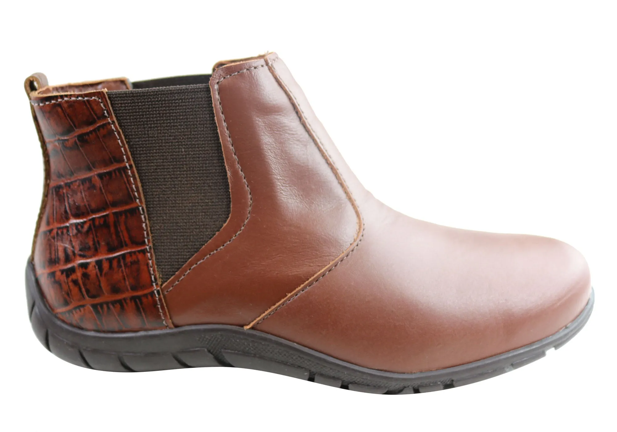 Protective Finish Windy Weather Andacco Civic Womens Leather Comfortable Ankle Boots Made In Brazil