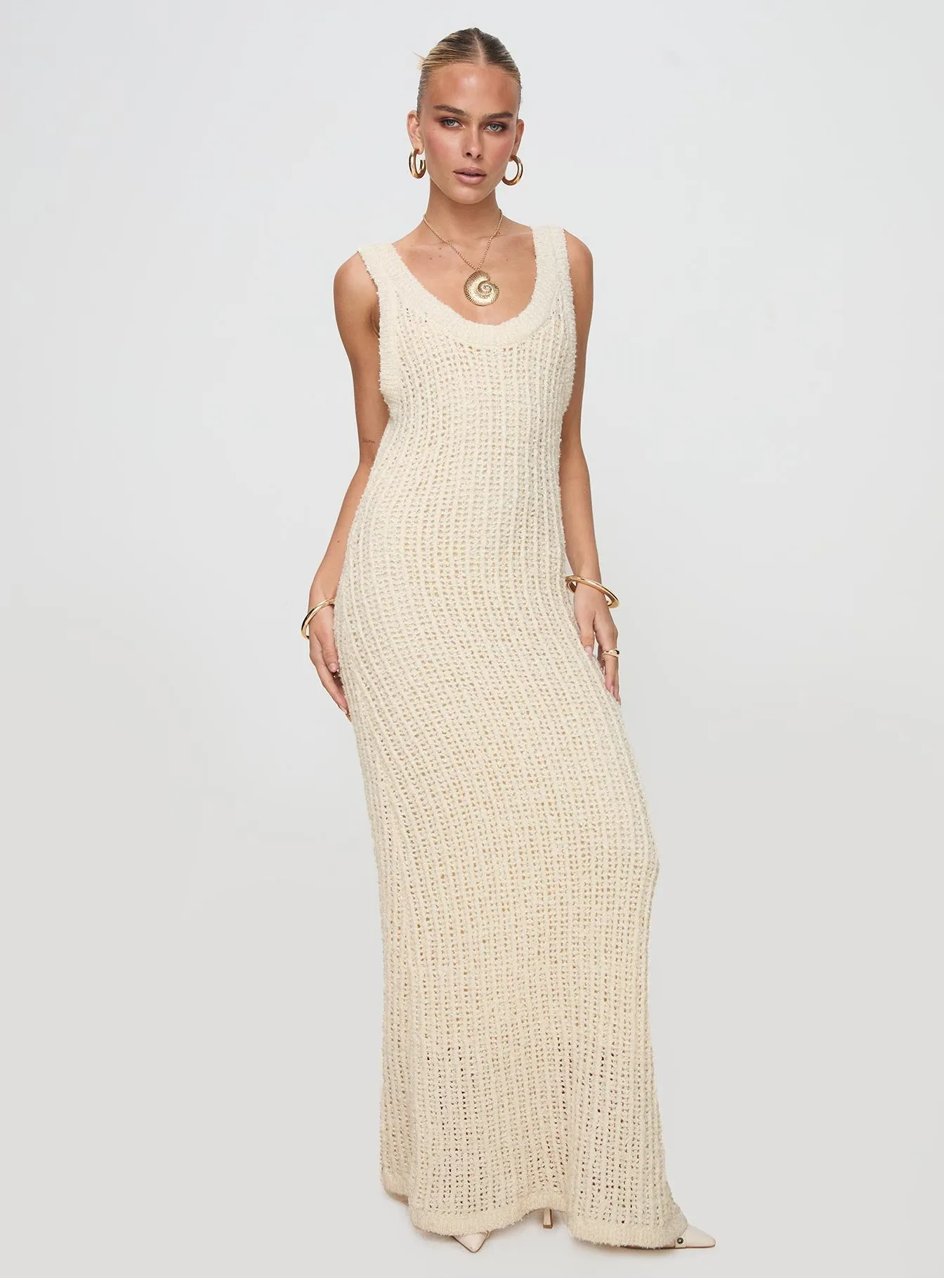 Andiamo Maxi Dress Cream Smile Soft