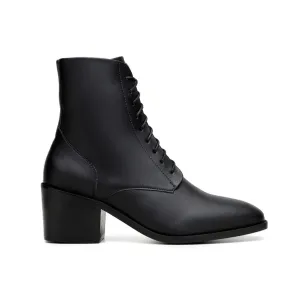 'Andrea' Women's Vegan Boots by Ahimsa - black Minimalist Look Elastic Sides