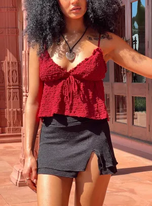 Heritage Inspired Angel Mini Skirt Black