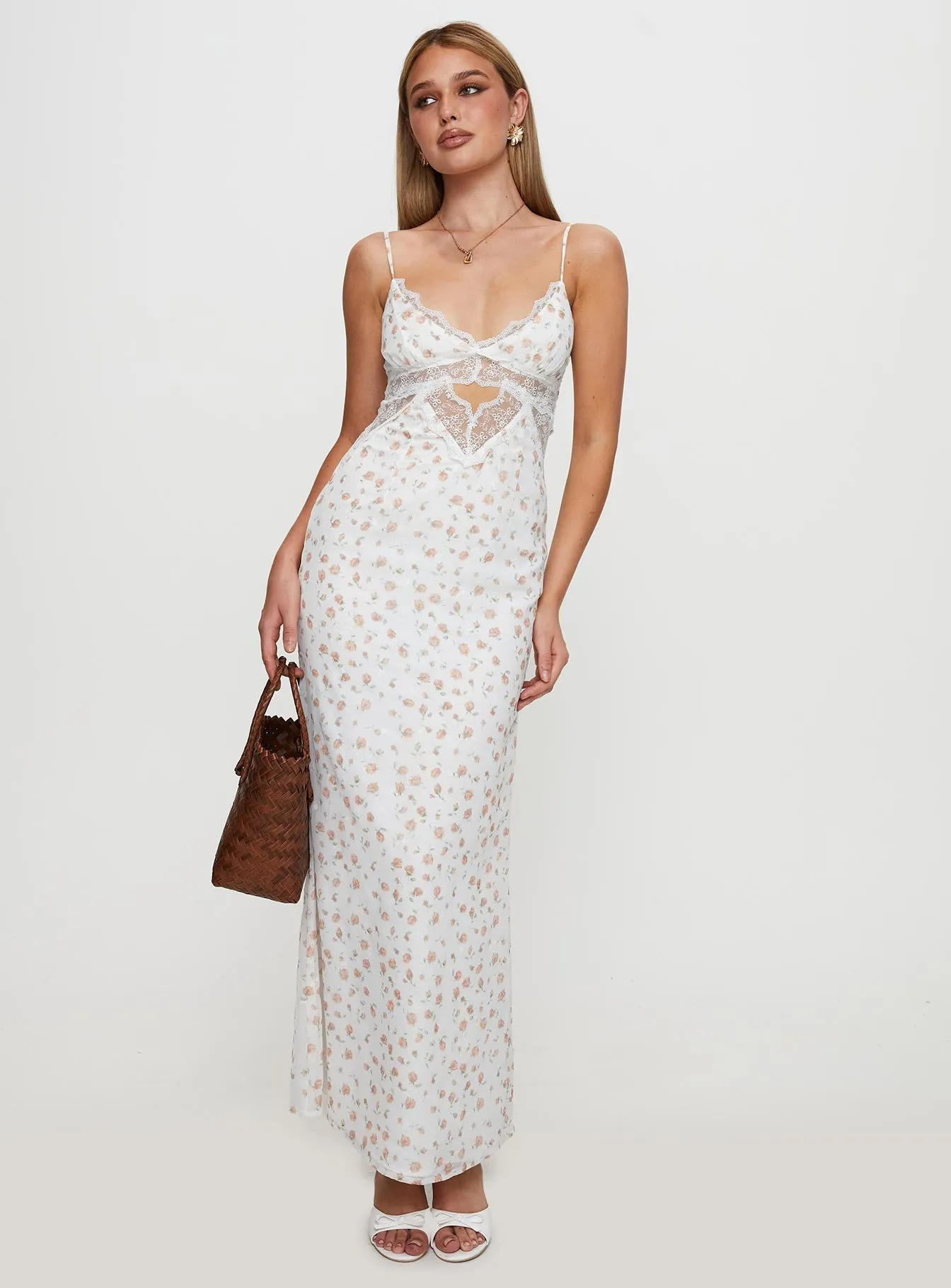 Office Classic Dance Night Annamaria Lace Maxi Dress Floral