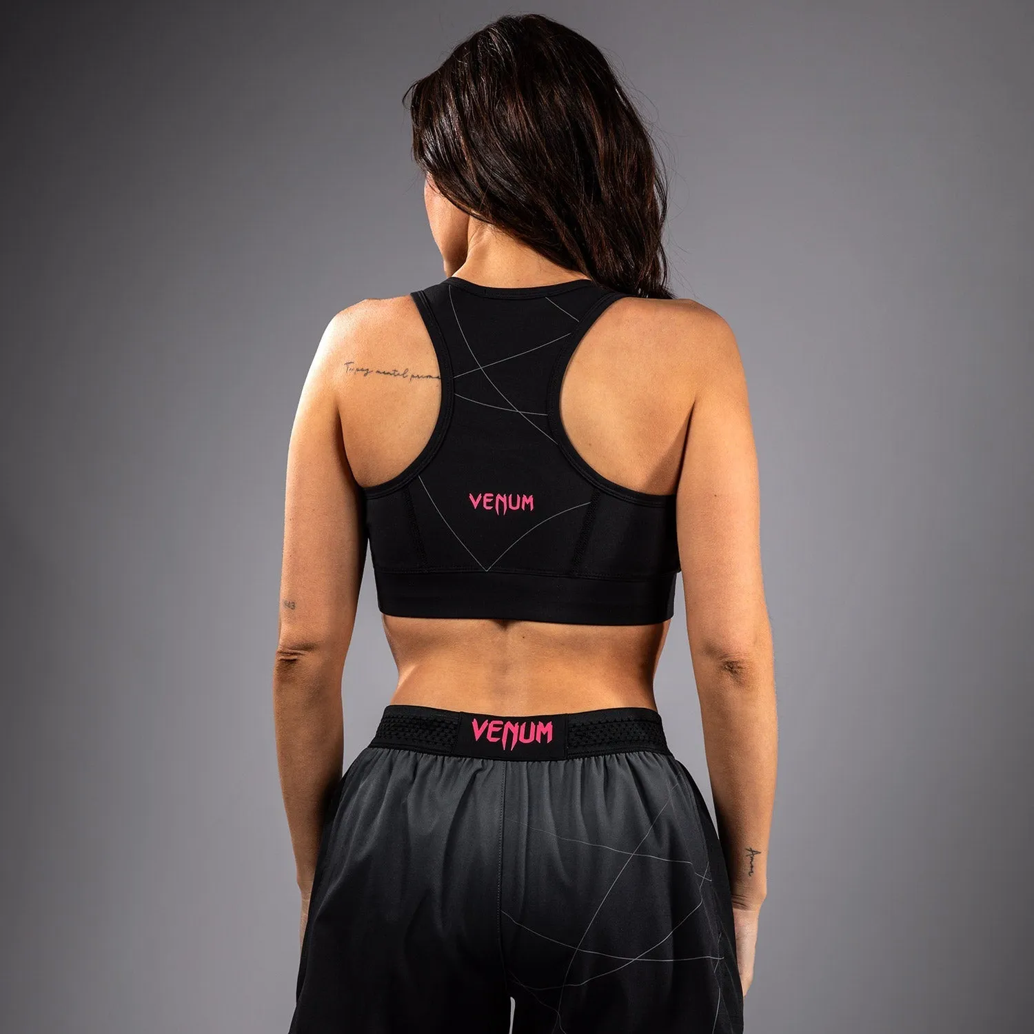 Venum Tactical XT Sports bra - Black/Storm Grey Secure Closure Cotton fitness wear