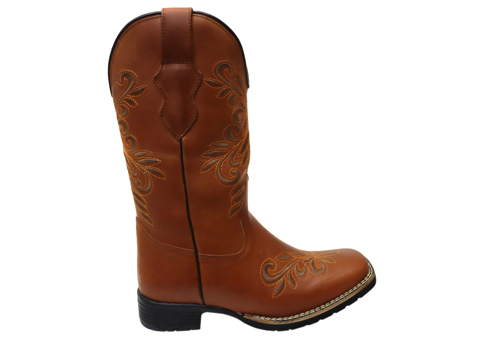 D Milton Belle Womens Comfortable Leather Western Cowboy Boots All Weather Rough Terrain Shock Absorbing Active Nomad