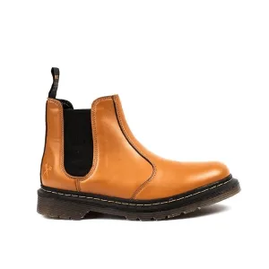 'Brick Lane' vegan Chelsea boot by King55 - brown Rough Walk