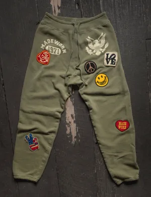 Noise Reduciting Fabric Recycled Polyester Blend '71 Womens Sweatpants, Fatigue