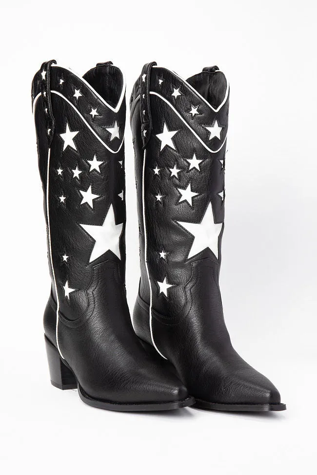 Dollie Black and White Star Boots SALE High-performance Nature Ready