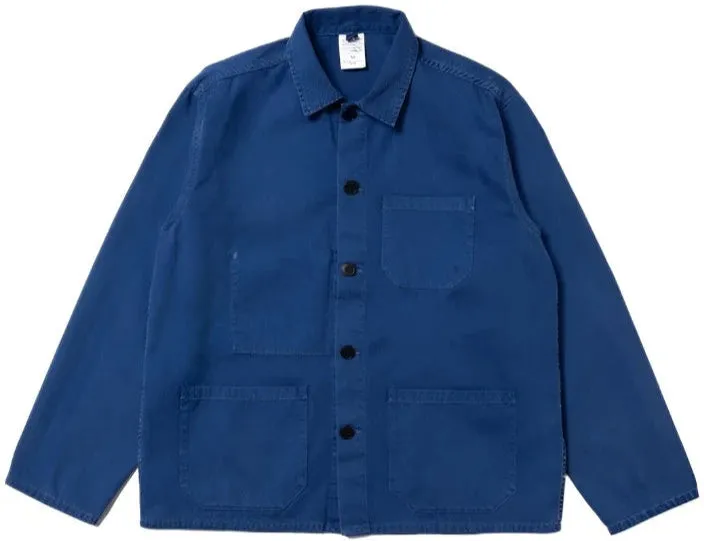 ID24560 Nudie Blue Buddy Chore Jacket DoubleLayeredHem