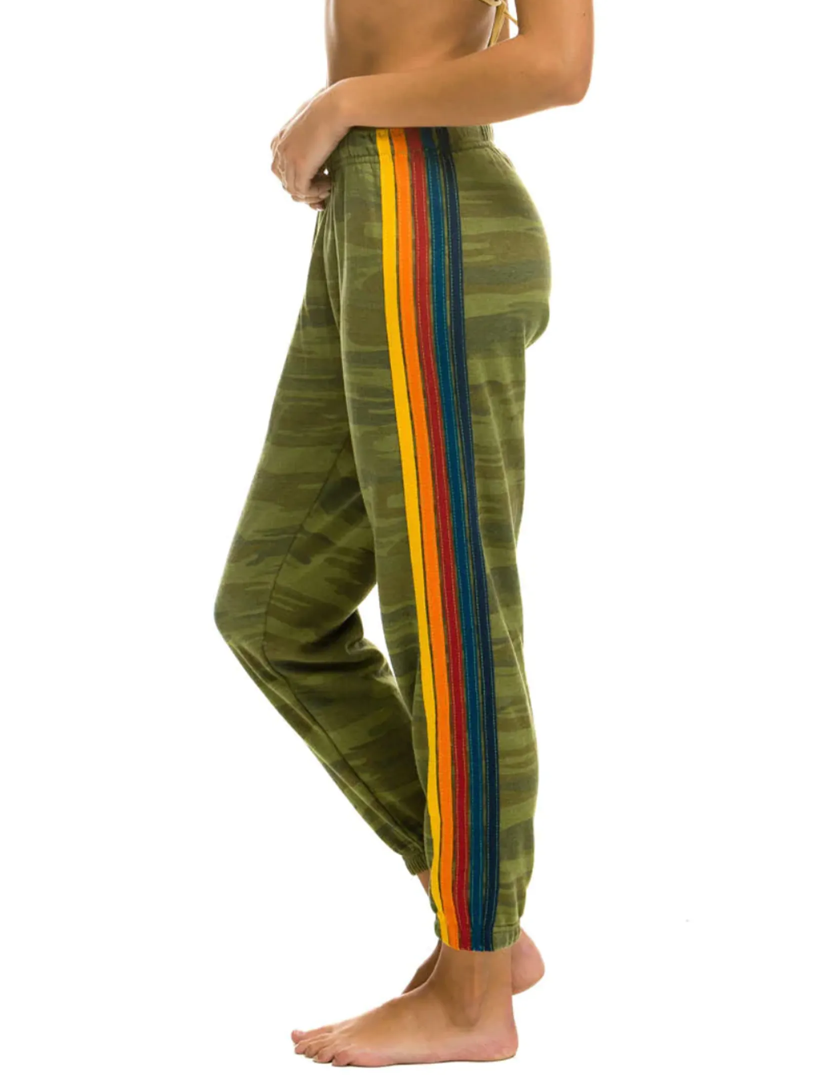AntiSnagZippers 5 Stripe Sweatpants, Camo