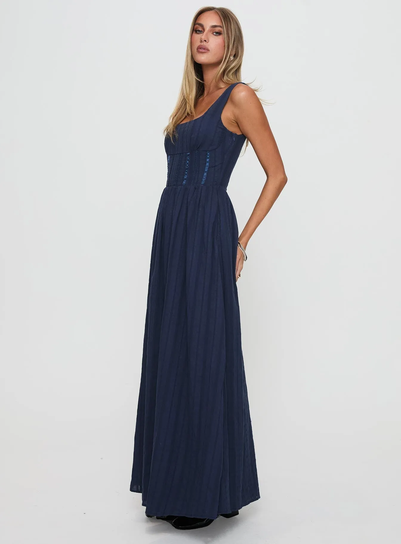 Hand-Wash Lorinda Maxi Dress Navy
