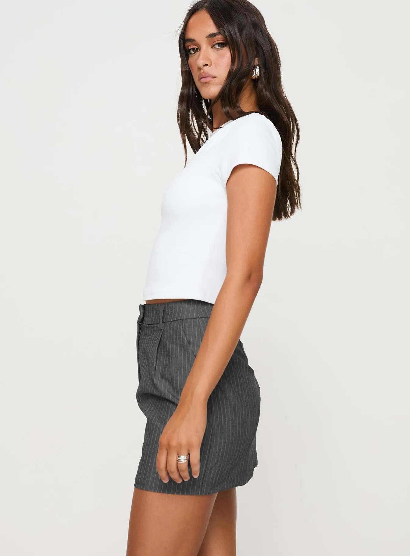 Visual Outfit Arc Mini Skirt Slate