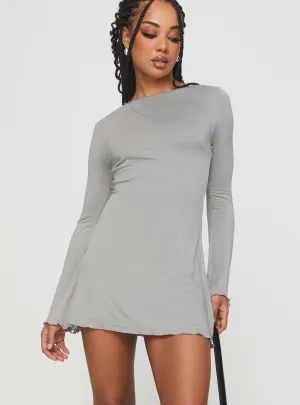 Lounge Outfit EasyCareMaterial Arthars Long Sleeve Mini Dress Charcoal