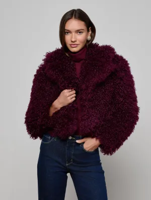Mild Weather Layer Aura Cropped Faux Fur Jacket