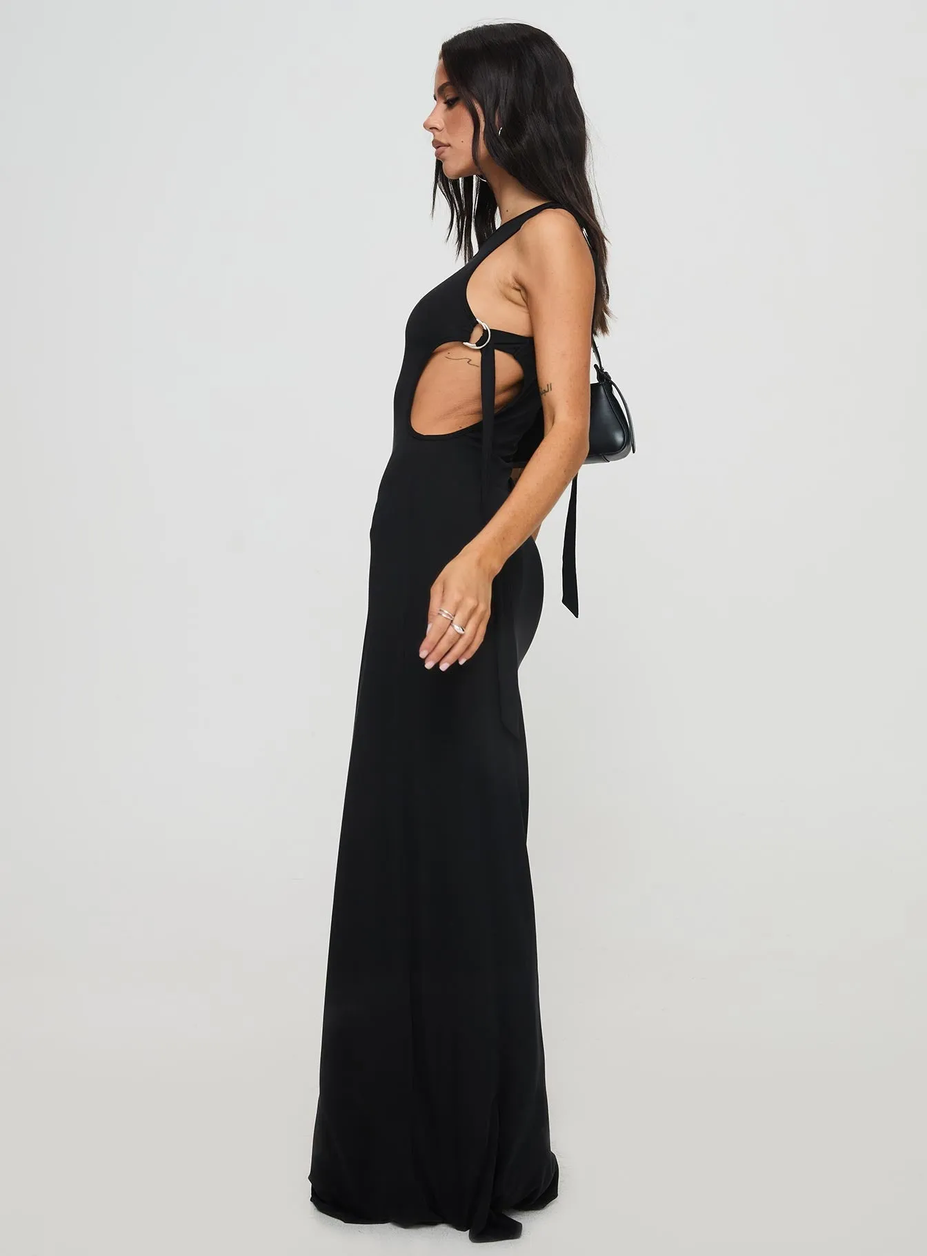 Tailored Wear Trail Blazer Asymmetrical Maxi Dress Black