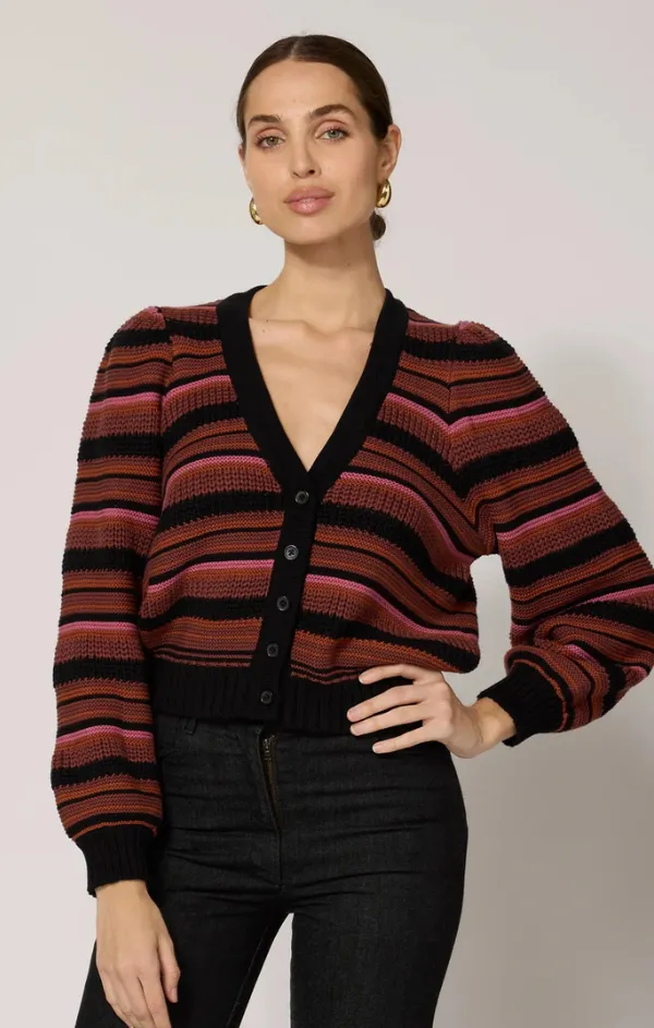 LowCarbon Footprint Textile Ribbed Collar Detail Bethany Sweater Cardigan