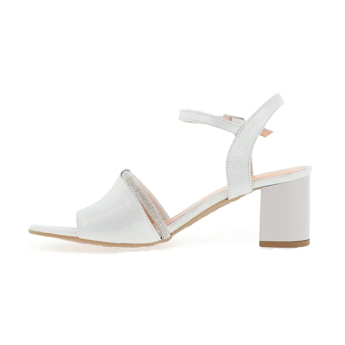 Bioeco Womens Sandal 4040 Silver Shimmer Comfortable Collar