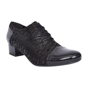 Bioeco Womens Shoe 1370 Black Leather Chic Heeled Booties