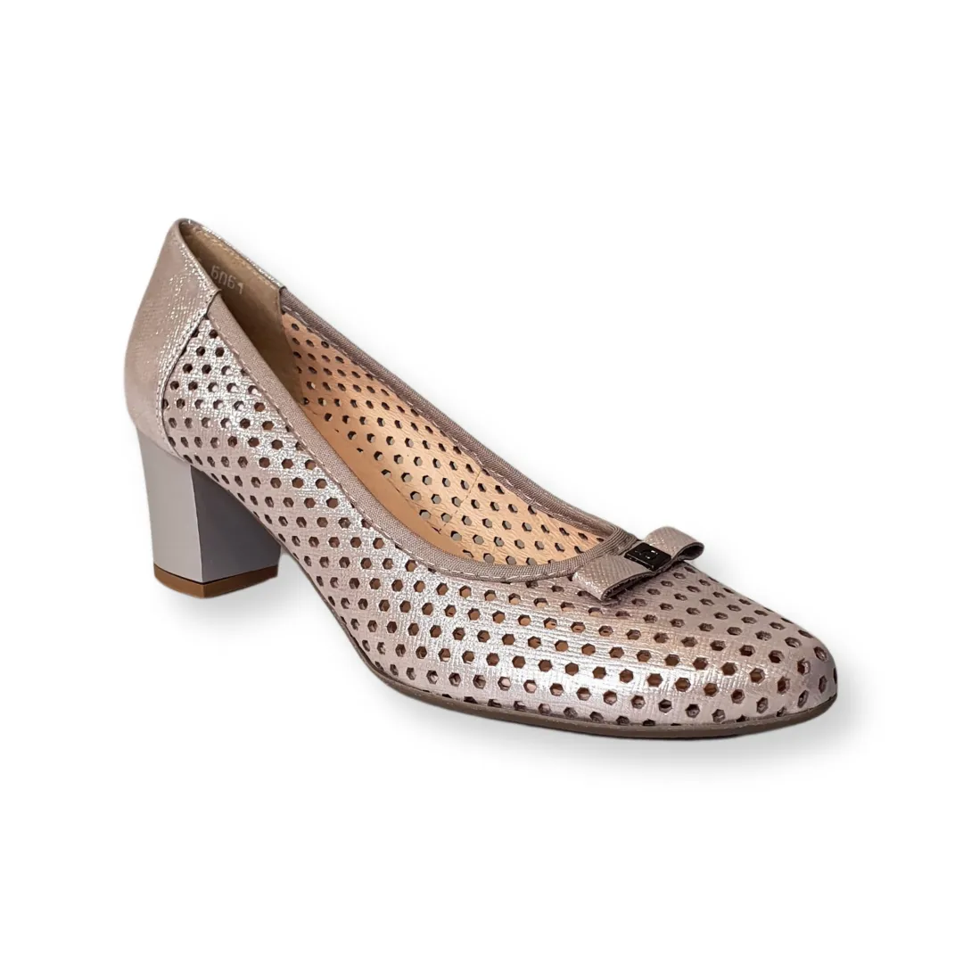 Weekend Fun Glamorous Stilettos Bioeco Womens Shoe 6061 Beige Leather