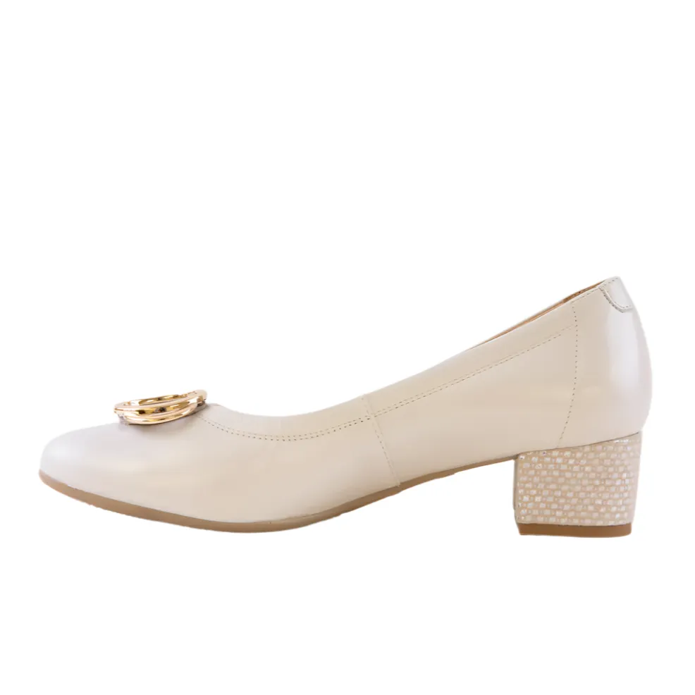 Effortless Style Bridal Heel Sandals Bioeco Womens Shoe 6415 Pearl Leather