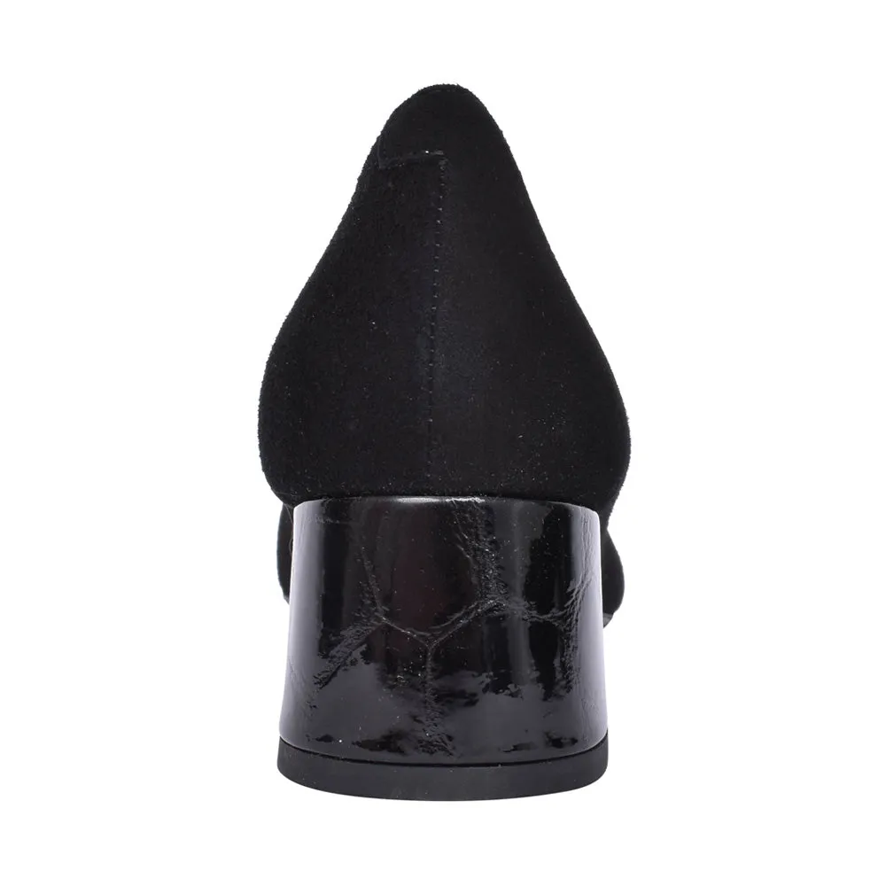 Bioeco Womens Shoe 6641 Black Suede Night Out