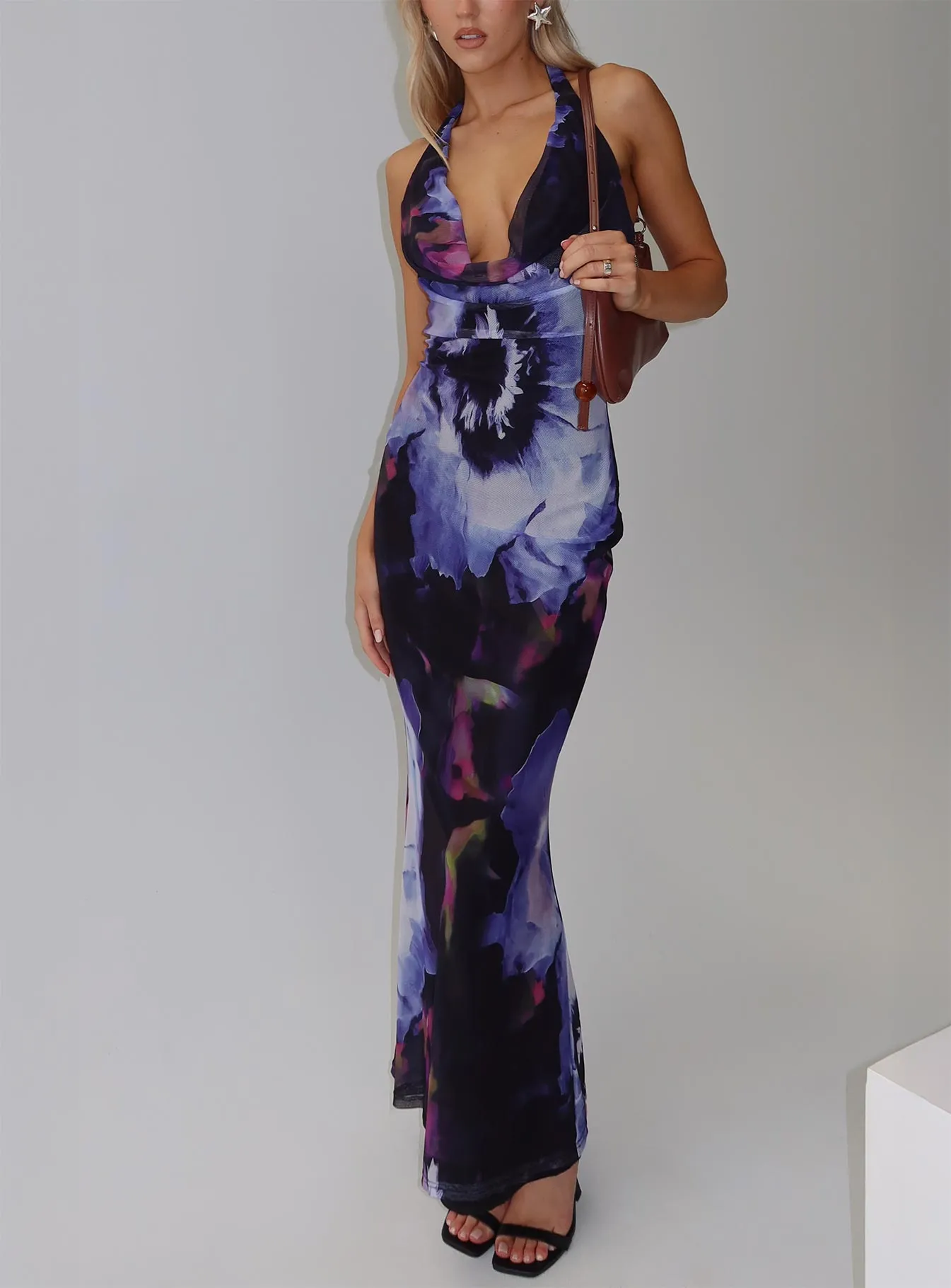 Bittersuite Cowl Maxi Dress Black Sharp Look