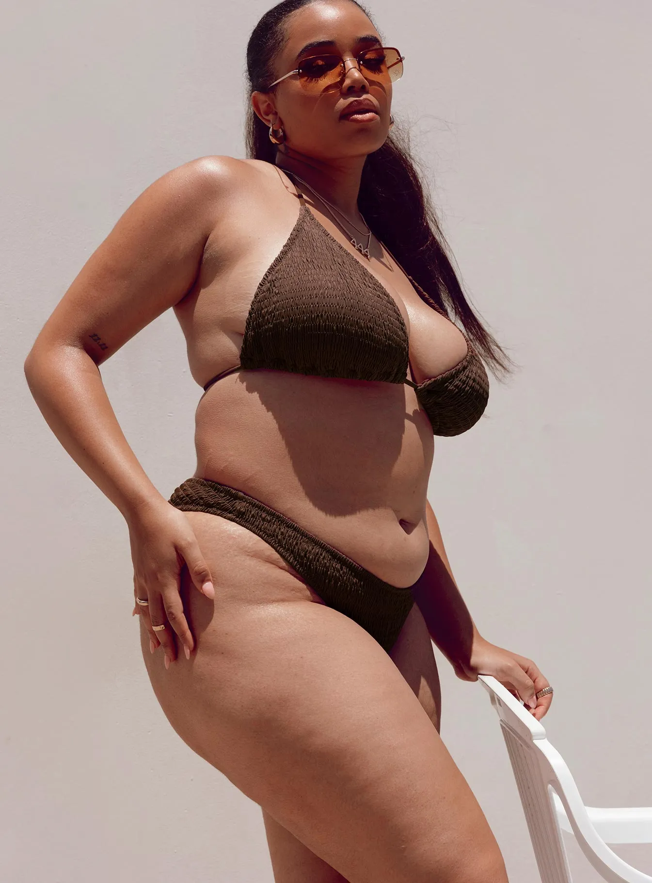 Blanca Bikini Bottoms Brown Curve Summer Relaxation Eco Friendly