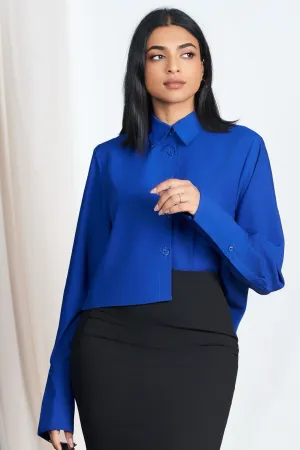 Sports Outfit Blue Cropped Shirt