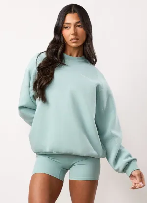 Versatile Piece product hook practicality Gym King 365 Raglan Sleeve Crew - Green Mist