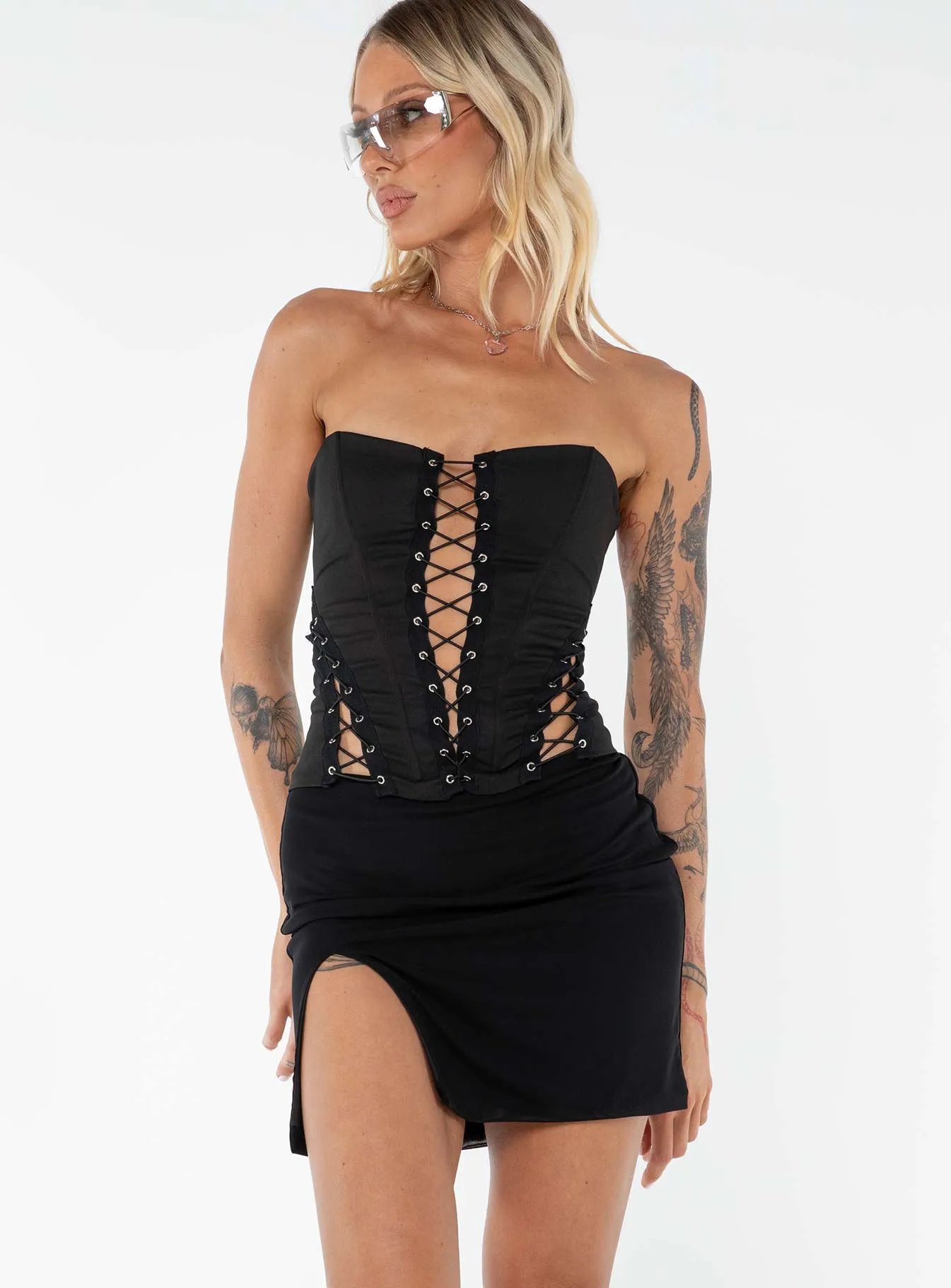 Patchwork Design Resale Value Bold Move Mini Skirt Black Tall