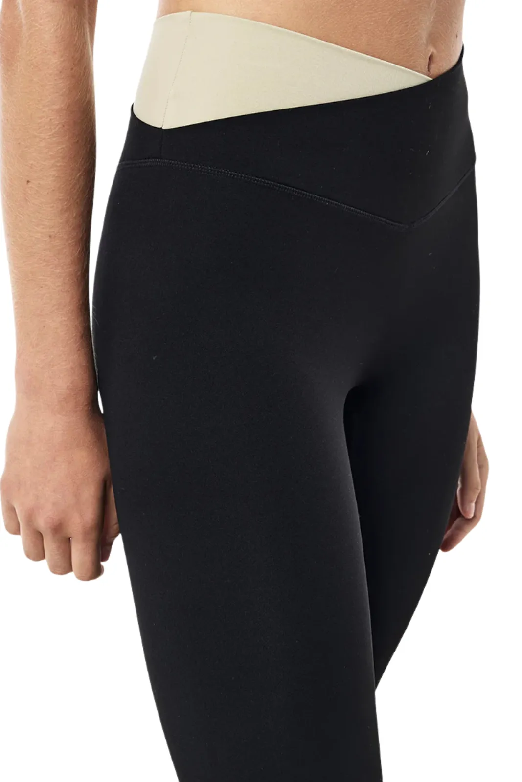 Wander F/L Legging, Black/Biscuit Body Shaping Postpartum Fit